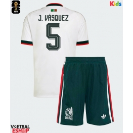 Mexico Johan Vasquez #5 Uit tenue Kids WK 2026 Korte Mouw (+ Korte broeken)
